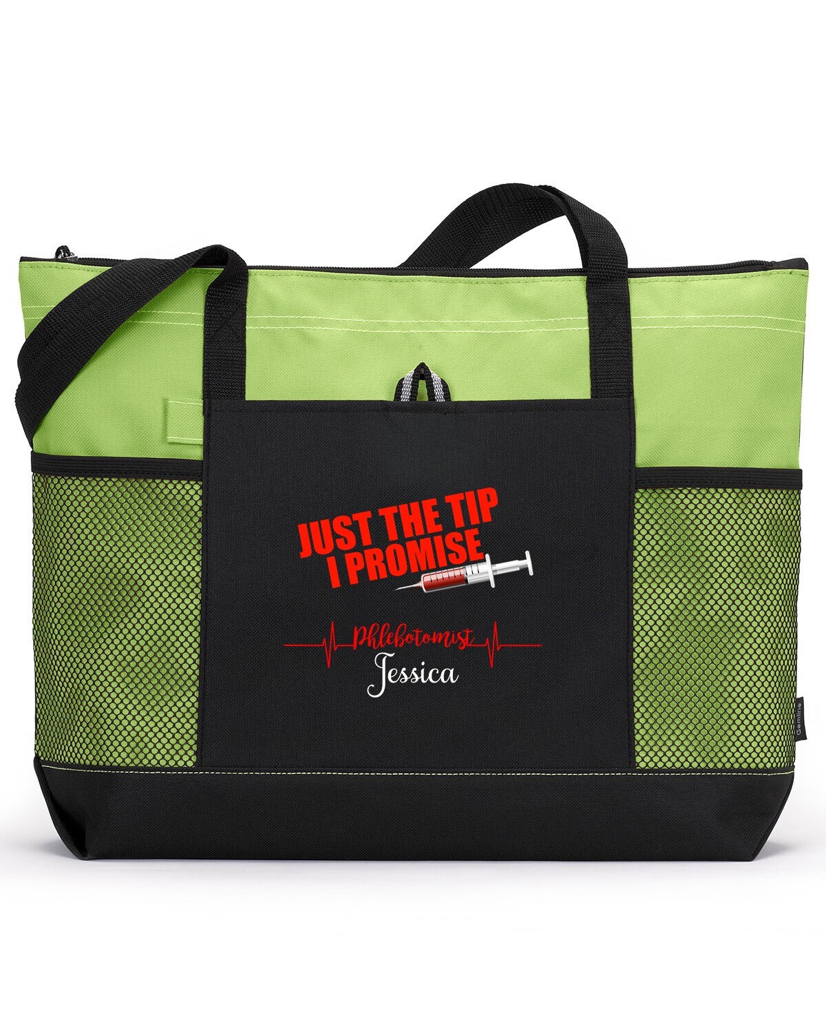 Personalized Just the Tip Phlebotomist Tote Bag Available in Etsy