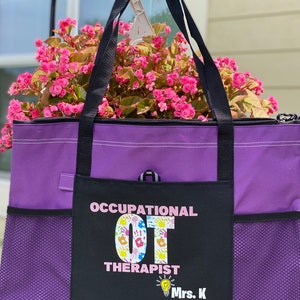 Personalized Occupational Therapist Seeing the Light Tote Bag, Available in 7 colors image 10