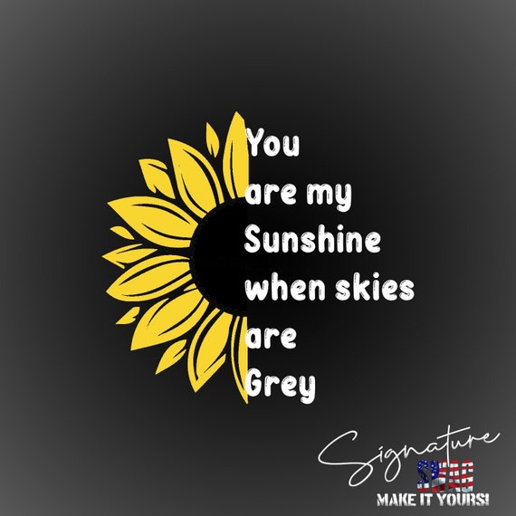 Autocollant Mural "You Are My Sunshine" - Décoration Vinyle Happy - Art Déco Q27 - RexburgVinyl