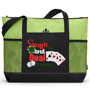 Shuffle up and Deal personalizado, bolso de mano para naipes disponible en 7 colores