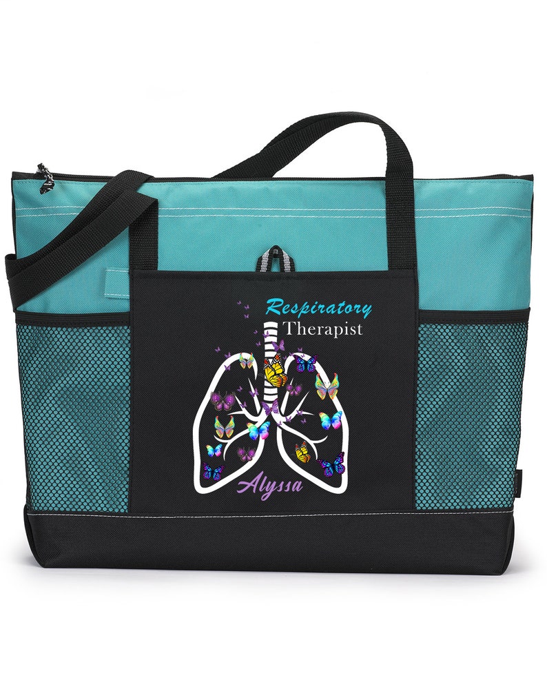 Personalized Respiratory Therapist Butterfly Lungs Tote Bag Etsy