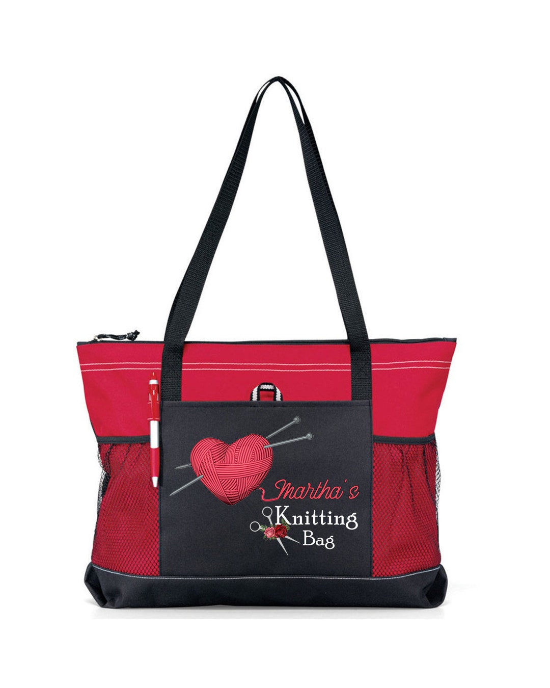 Personalized Knitting Bag, Available in 7 Colors Etsy