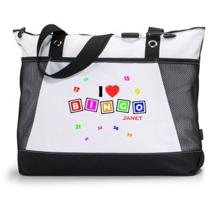 Personnalisé I Love Bingo Venture Tote, Disponible en 7 couleurs