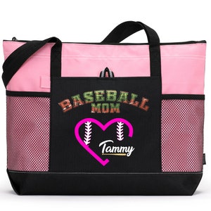 Personalisierte Baseball Mama Tragetasche - erhältlich in 7 Farben