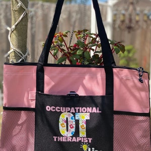 Personalized Occupational Therapist Seeing the Light Tote Bag, Available in 7 colors image 8