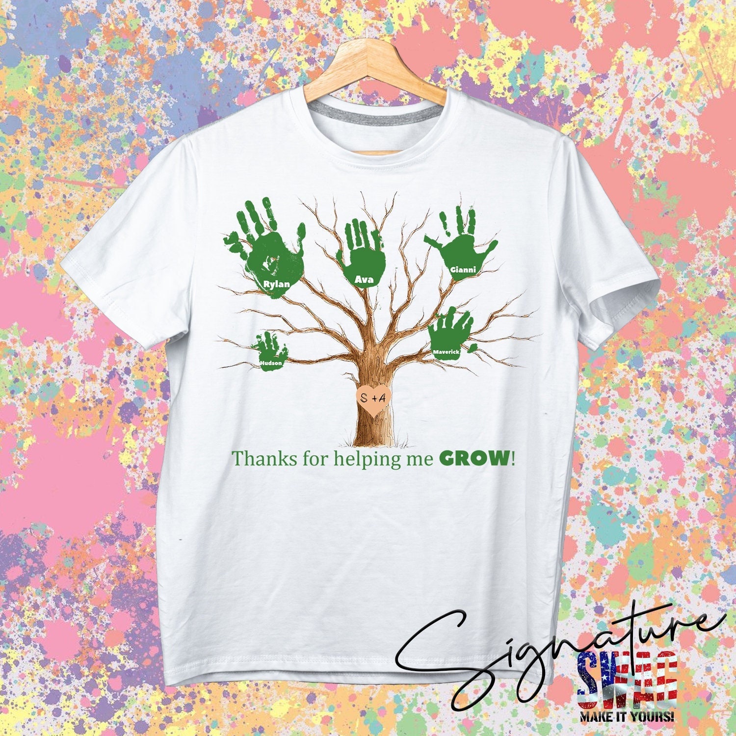 Doula Shirt With Hand Prints Doula Shirt With Hand Prints