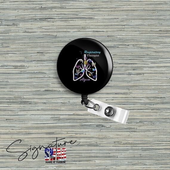 Personalized Respiratory Therapist Butterfly Lungs Retractable