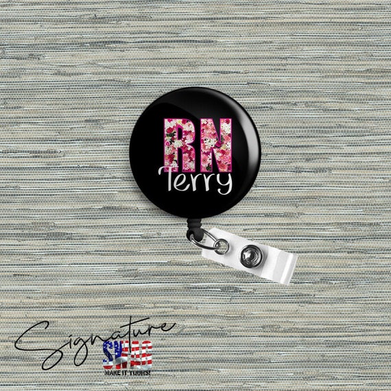 Buy Personalized Nurse Floral Retractable Badge Reel, Belt or