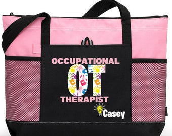 Personalized Occupational Therapist Seeing the Light Tote Bag, Available in 7 colors