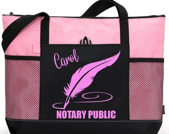 Bolso de plumas de notario público personalizado, disponible en 7 colores