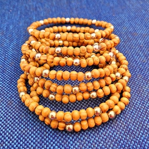 Small Wood Bead Bracelet