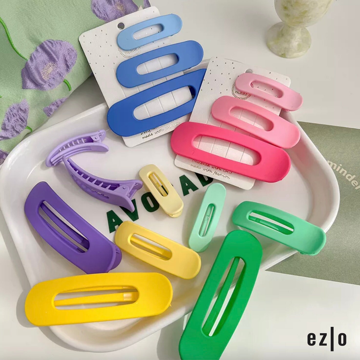 3 Set Large Matte Hair Clipslarge Hair Claw Clip Large Hair Etsy