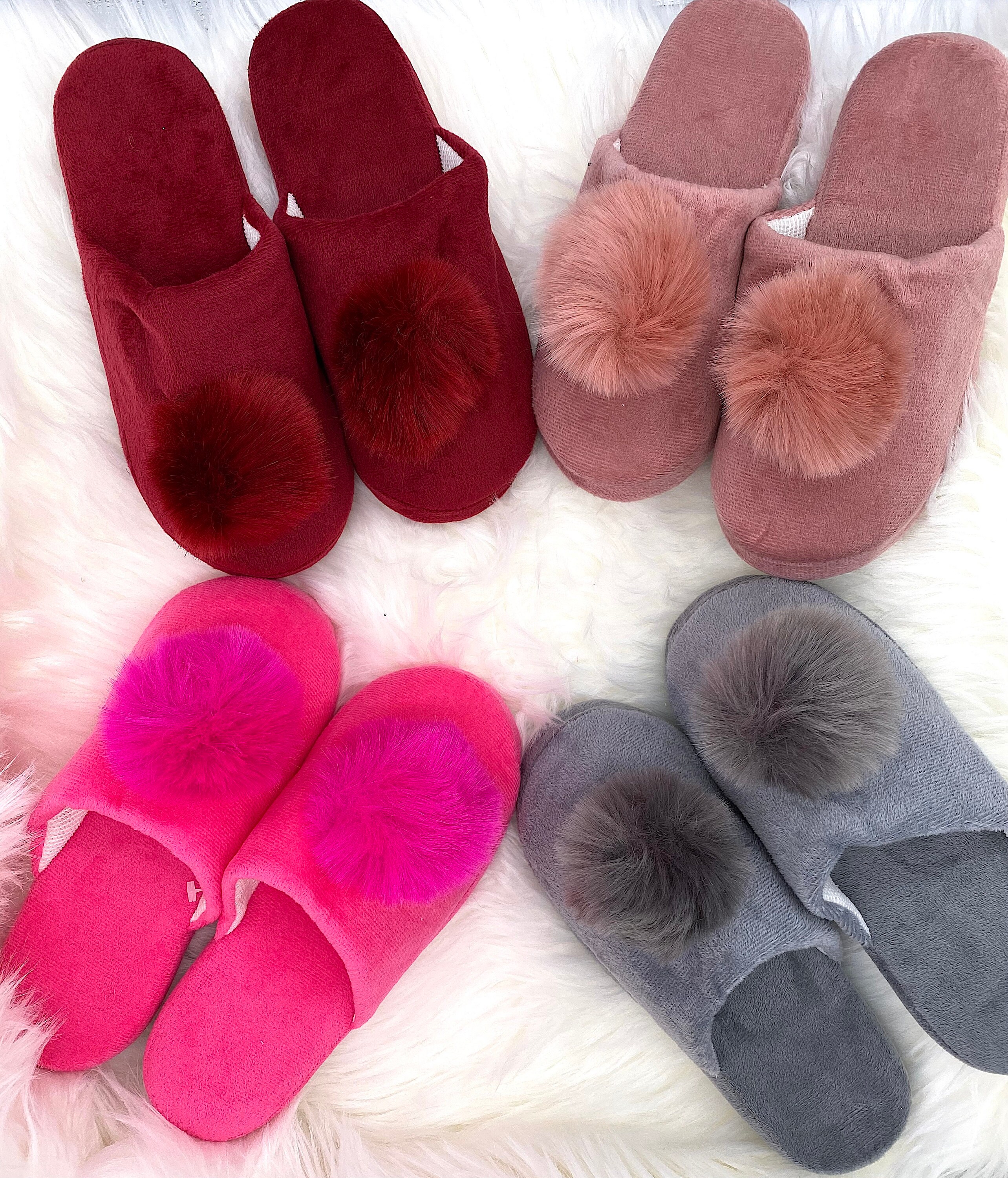 Avon pom pom slippers sales