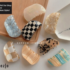 Marble Hair Claw, Acrylic Hair claw, Hair clips, Fashion Women Hair Clip Accessories,FREE MASK w/over 15 Dollars purchase