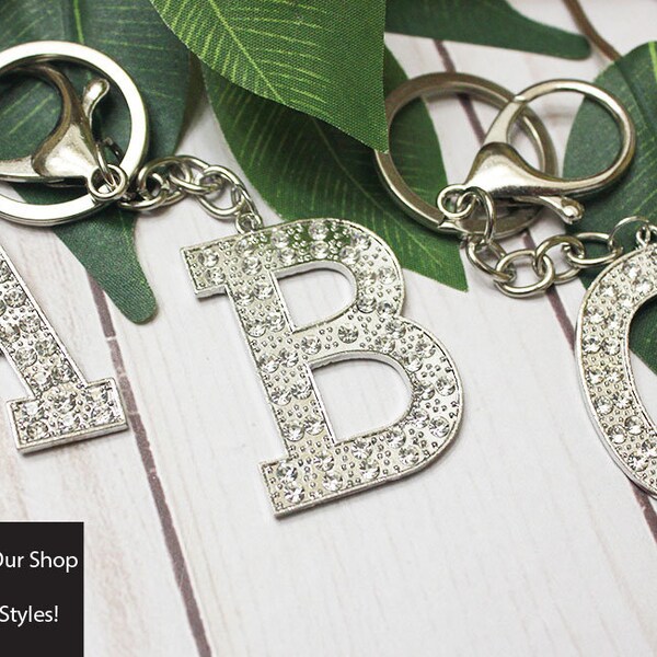 Letter Key Chain Etsy