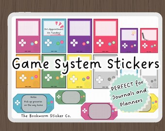 Digital  and Printable Game System Stickers for Planners and Journals