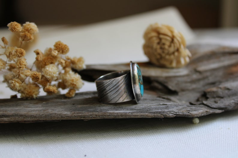 Turquoise Ring Sterling Silver Ring Handmade Jewelry Statement Ring ...