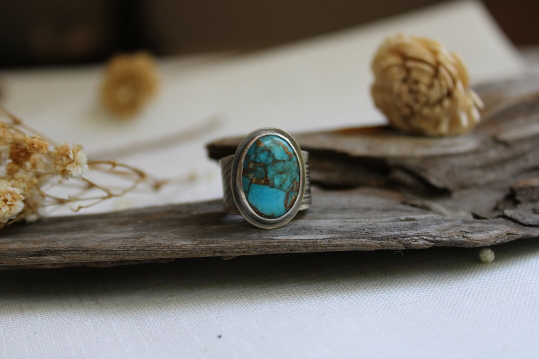 Turquoise Ring Sterling Silver Ring Handmade Jewelry Statement Ring ...