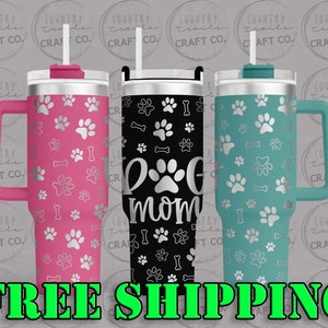 40oz Dog Mom Dupe Tumbler Gift 217