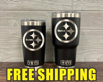 Pittsburgh Steelers Personalized Custom Engraved Tumbler cup - YETI 20oz or  30oz Tumbler Birthday Gift Business Unique 11