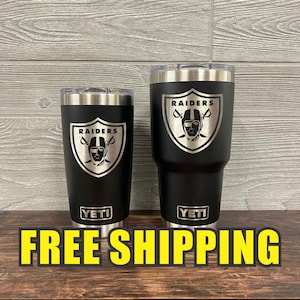 Las Vegas Raiders Personalized Custom Engraved Tumbler cup - YETI 20oz or 30oz Tumbler Gift Idea  Business  Unique 29
