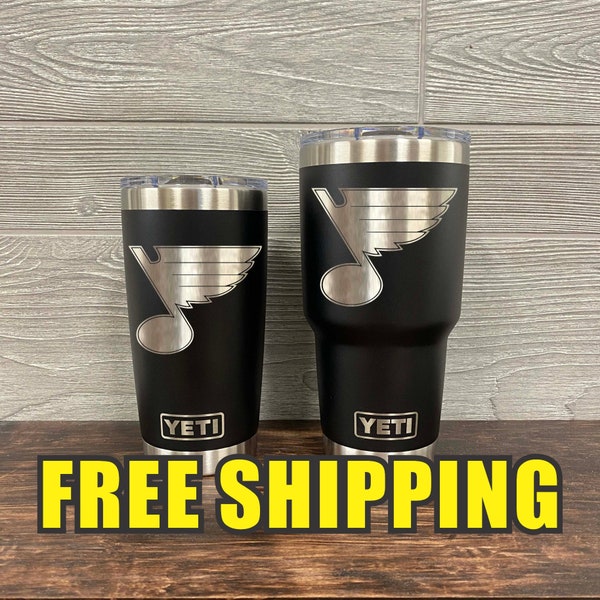 Saint Louis Blues Personalized Custom Engraved Tumbler cup - YETI 20oz or 30oz Tumbler Gift Idea  Business  Unique 16