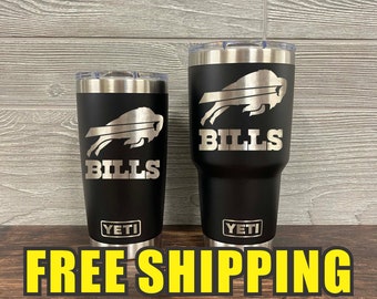 Buffalo Bills Personalized Custom Engraved Tumbler cup - YETI 20oz or 30oz Tumbler Gift Idea  Business  Unique 31