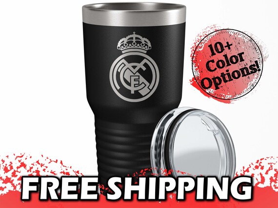 Real Madrid FC Personalized Custom Engraved Tumbler Cup YETI 20oz or 30oz  Tumbler Gift Idea Business Unique 143 