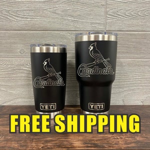 St Louis Cardinals Personalized Custom Engraved Tumbler cup - YETI 20oz or 30oz Tumbler Gift Idea  Business  Unique 197