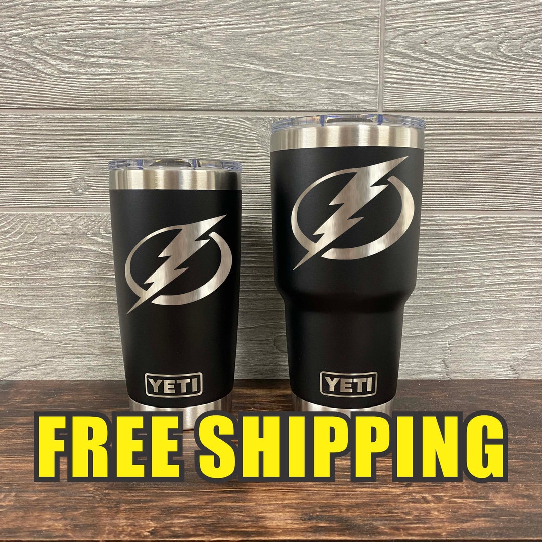 Tampa Bay Lightning Personalized Custom Engraved Tumbler Cup YETI 20oz