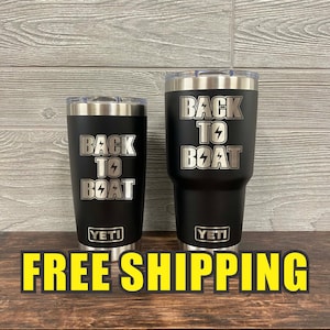 Back to Boat Tampa Bay Lightning Personalized Custom Engraved Tumbler cup - YETI 20oz or 30oz Tumbler Gift Idea  Business  Unique 115
