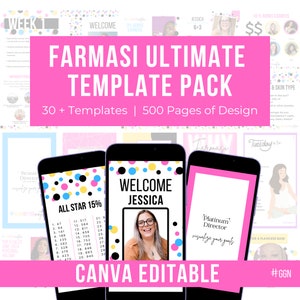Ultimatives Farmasi Graphic Canva Template Pack