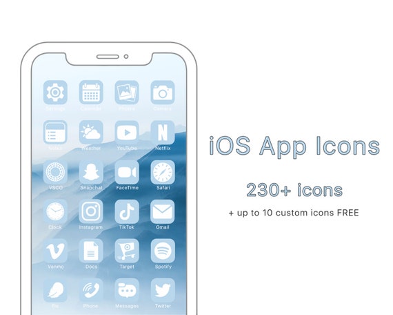 230+ Baby Blue Custom App Icons for iOS 14, iOS 15 Minimalist Aesthetic  Home Screen iPhone App Icons