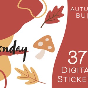 37+ DIGITAL BULLET JOURNAL Autumn Spread Organizational Digital Planner Stickers for iPad Goodnotes Notability Bullet Journal Bujo or Notes!