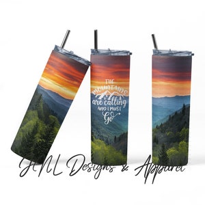 Mountains,Digital PNG File, Skinny Tumbler Straight File, Skinny Tumbler Tapered File, Instant Download, Waterslide, Design, Wrap