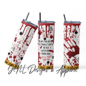 Crime Scene - 20 oz Straight Skinny Design - Digitaal PNG-bestand, Skinny Tumbler, Straight File, Instant Download - Waterglijbaan
