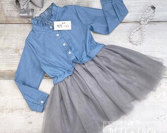 baby denim tutu dress