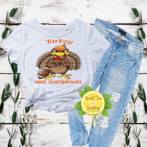 Turkey Touchdowns, png, digital file, instant download, tumbler design, digital design, custom design, clip art, sublimation designs
