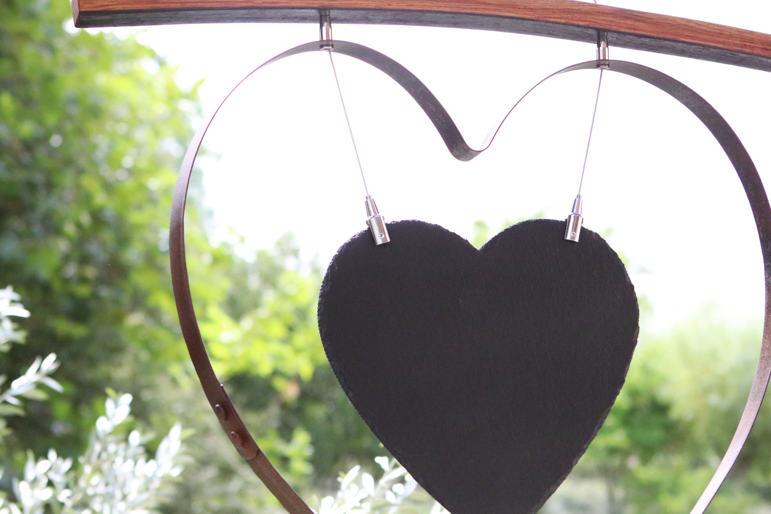 Black Slate Engraved Heart Ornaments - AURAGON – Auragon
