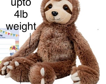 Sloth 16” Weighted or Unweighted soft toy. Perfect for children 2+ and adults. ASD, ADHD, Dementia, Bereavement, sensory, friend to cuddle.