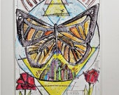 Becoming (Butterfly Monarch) 18x24 inch Gallery (Canvas Poster)