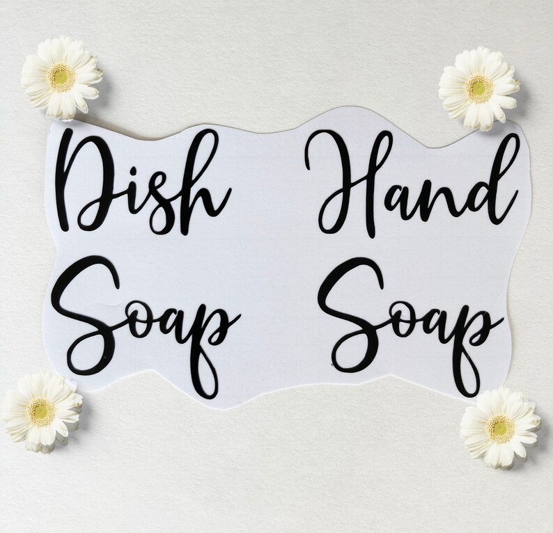 Hand Soap and Dish Soap Vinyl Labels Soap Labels Soap Etsy