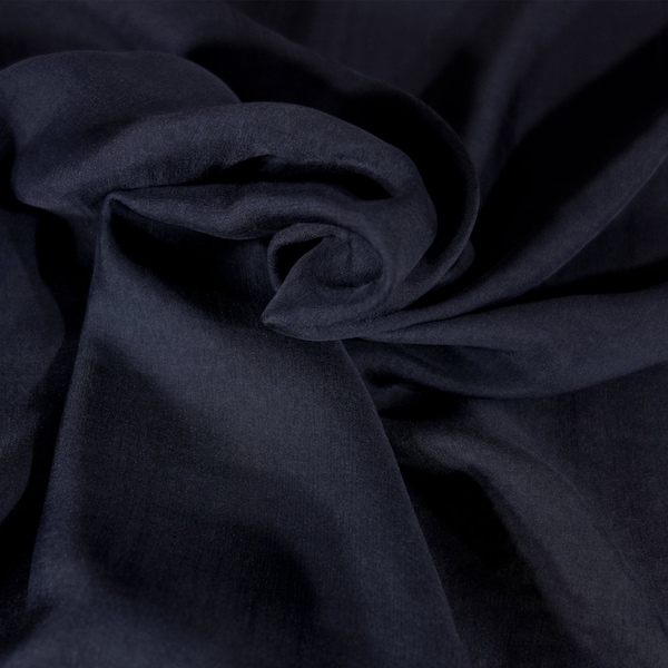100% Silk Double Layer Chiffon By the Yard - 13 Momme - Navy Blue