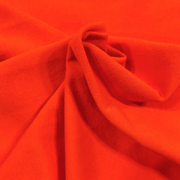 Eco-Friendly French Terry Fabric  By the Yard - Orange