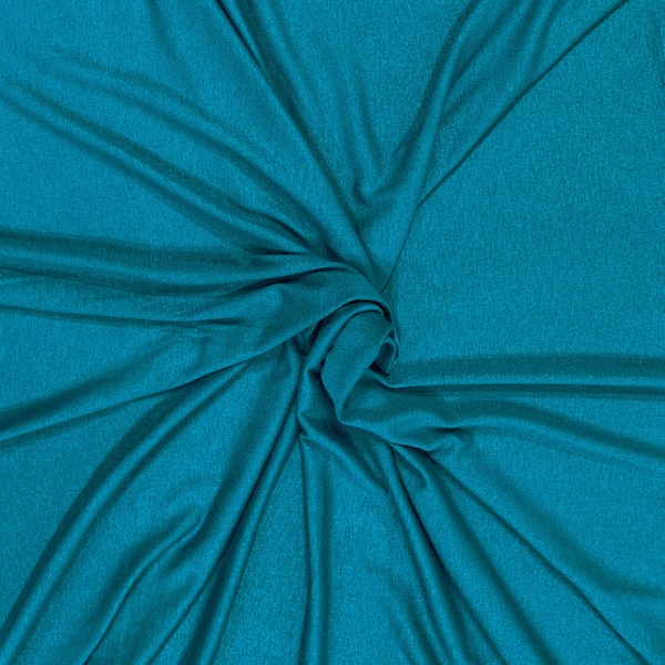 Viscose Jersey Fabric Sold by the Yard - Heavy Weight 200 GSM Teal Blue Green