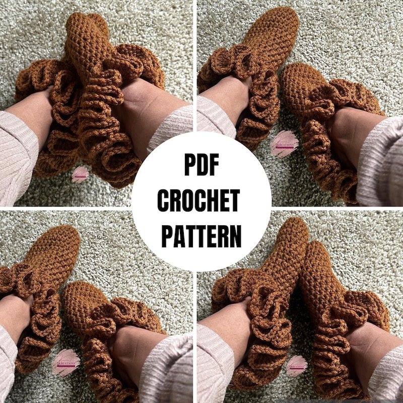 crochet fluffy socks