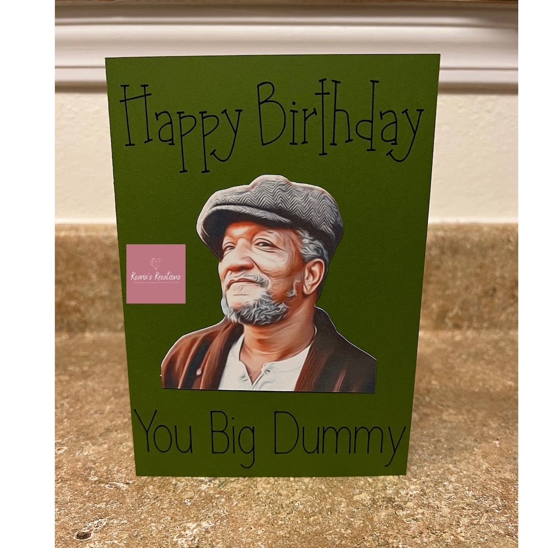 Happy Birthday You Big Dummy Greeting Card Birthday Cards Etsy