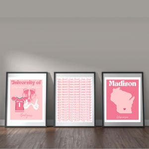 University of Wisconsin-Madison, Dachs, Poster, 3er-Pack, Digitaler Download, Wohnung Dekor, Wisconsin, trendige Wohnungs Kunst, UW Madison