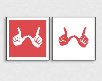 UW Madison W print, Pack of 2, Digital download