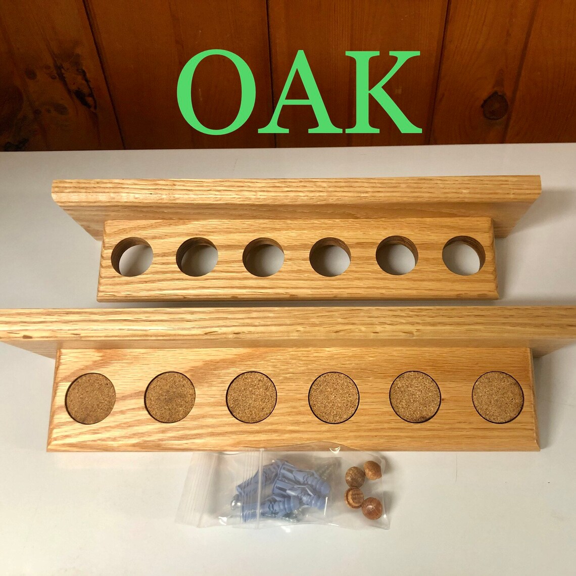 Solid Wood Pool cue rack / holder 6 cue wall mount oak Etsy